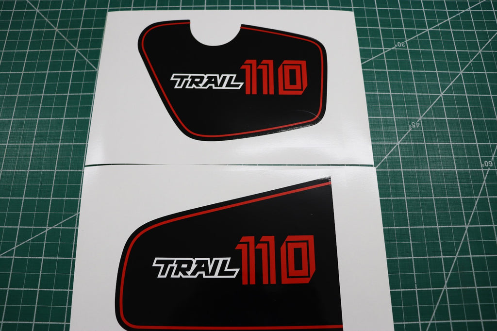 1984 Honda CT110 Battery Cover & Air Filter Box  Decal, TRAIL 110