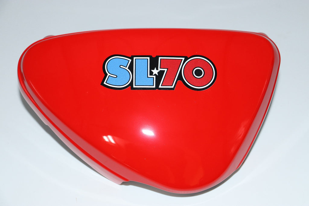 Honda SL70 Frame LEFT Side Cover LIGHT RUBY RED 17331-118-770
