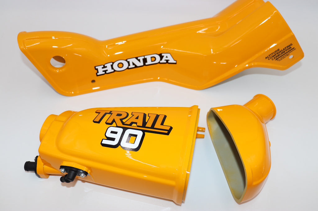 1978 Honda CT90 Down Tube Cover & Air Filter Box BRIGHT YELLOW Trail90 1978