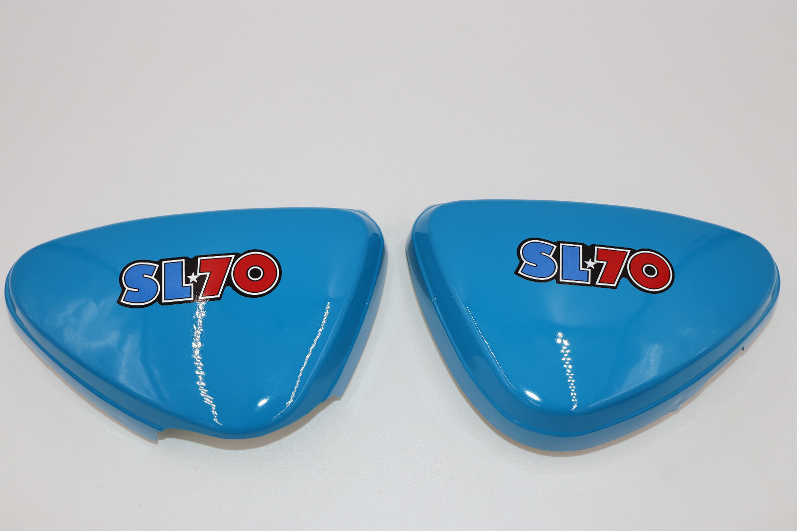 1971-72 Honda SL70 Frame Side Covers Left & Right Reproduction Plastic