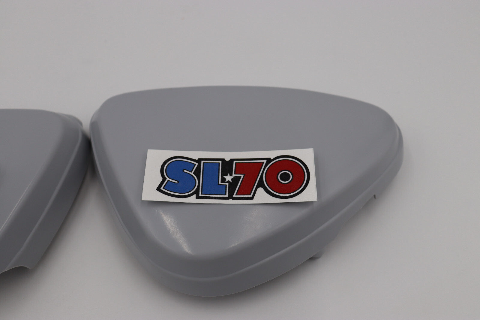 1971 Honda SL70 K0 Frame Side Covers Left & Right UNPAINTED with DECALS