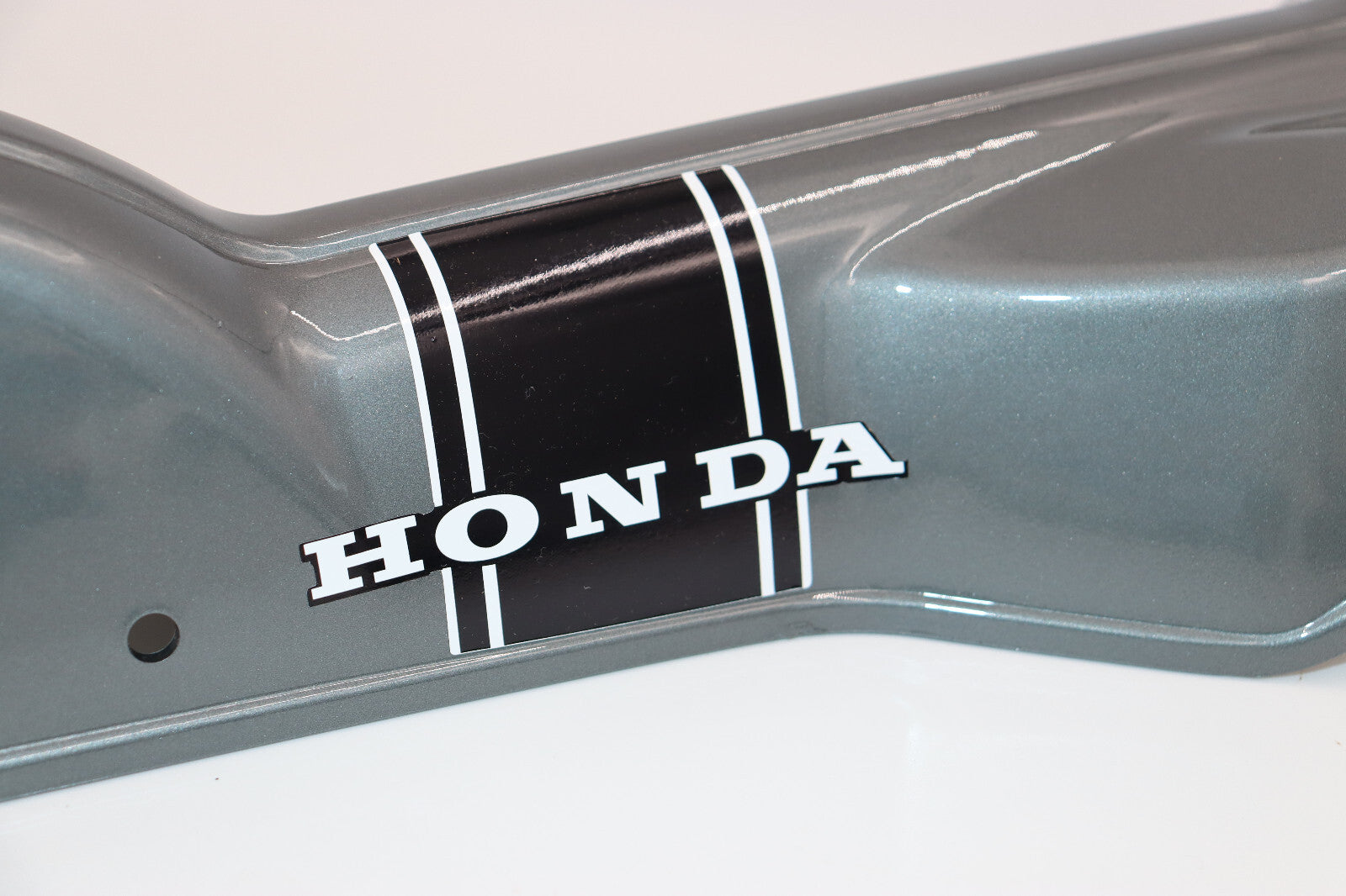 HONDA CT90 1972-1973 DOWN TUBE COVER w/ Decal Installed Dark Gray OEM Matched