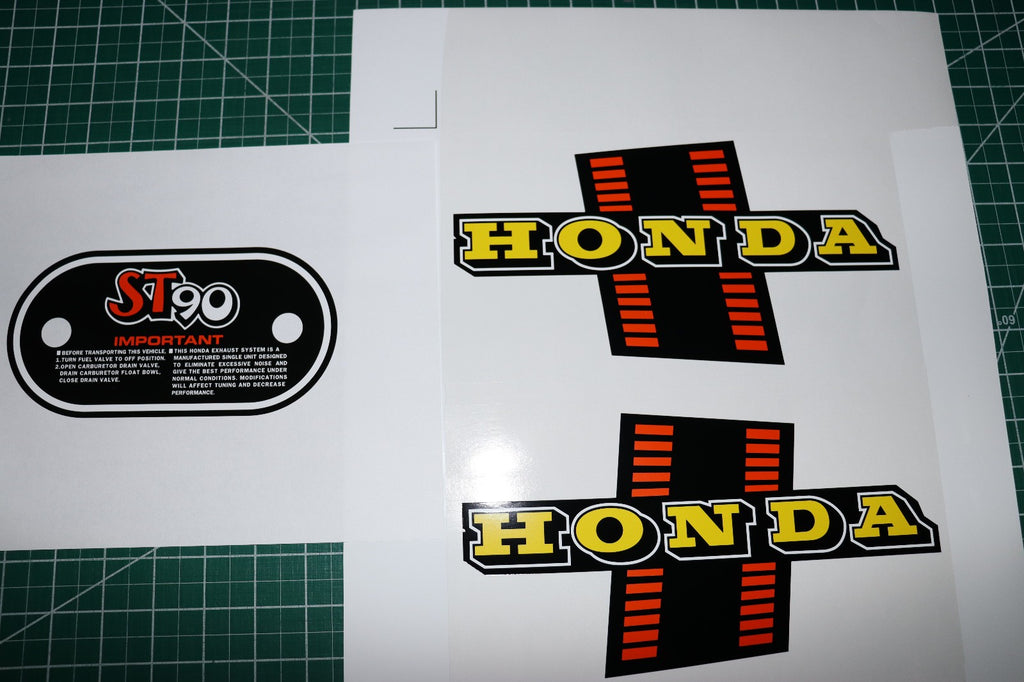 Honda ST90 K2 Frame & Air Cleaner Decal Set 1975 Honda ST90