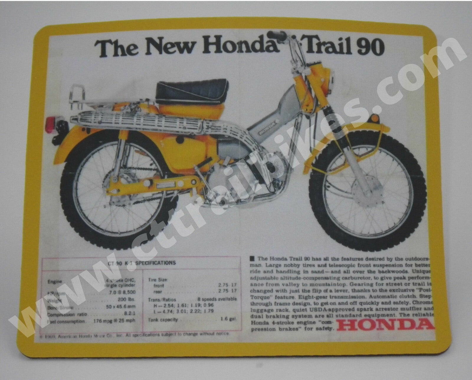 Honda CT90, Trail 90 Mouse Pad CT90