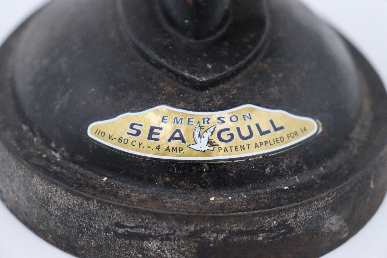 Antique Emerson Seagull Desktop Fan Decal