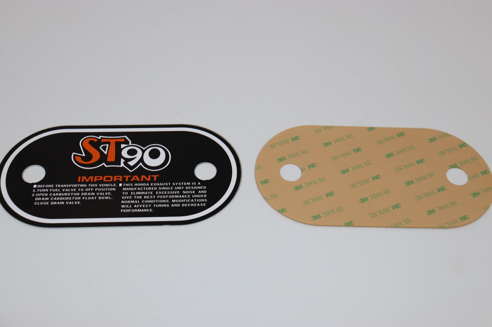 1975 Honda ST90 K2 Air Cleaner Decal on Aluminum Plate