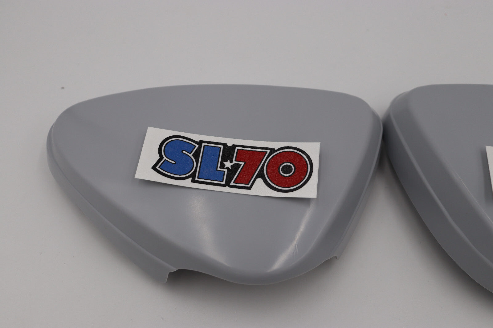 1972 Honda SL70 K0 Frame Side Covers Left & Right UNPAINTED with DECALS