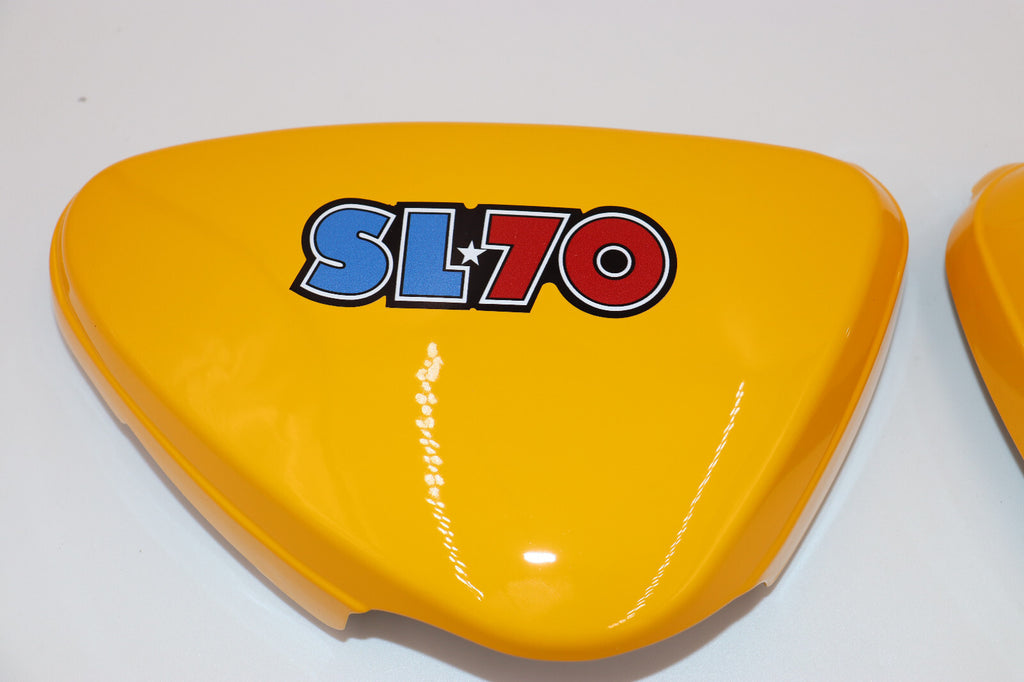 1972 Honda SL70 K0 Frame Side Covers Left & Right Reproduction Plastic