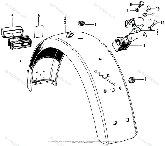 Honda SL70 K1 Battery Decal 87506-118-770