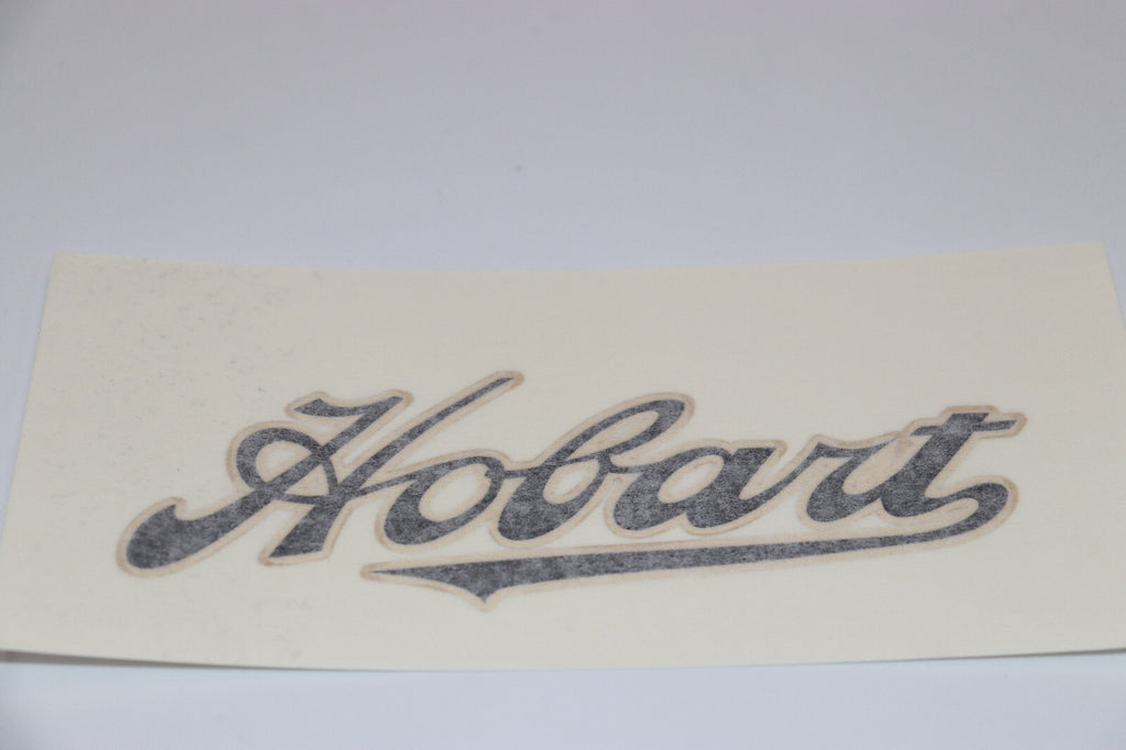 Hobart Decal on GOLD CHROME Film. Antique Hobart Decal Script Decal.