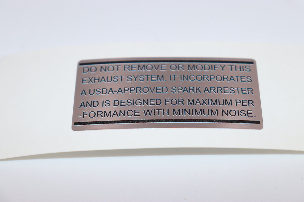 QA50 Exhaust Warning Decal QA50 Rear Fender 87505-114-670 1973 Honda QA50