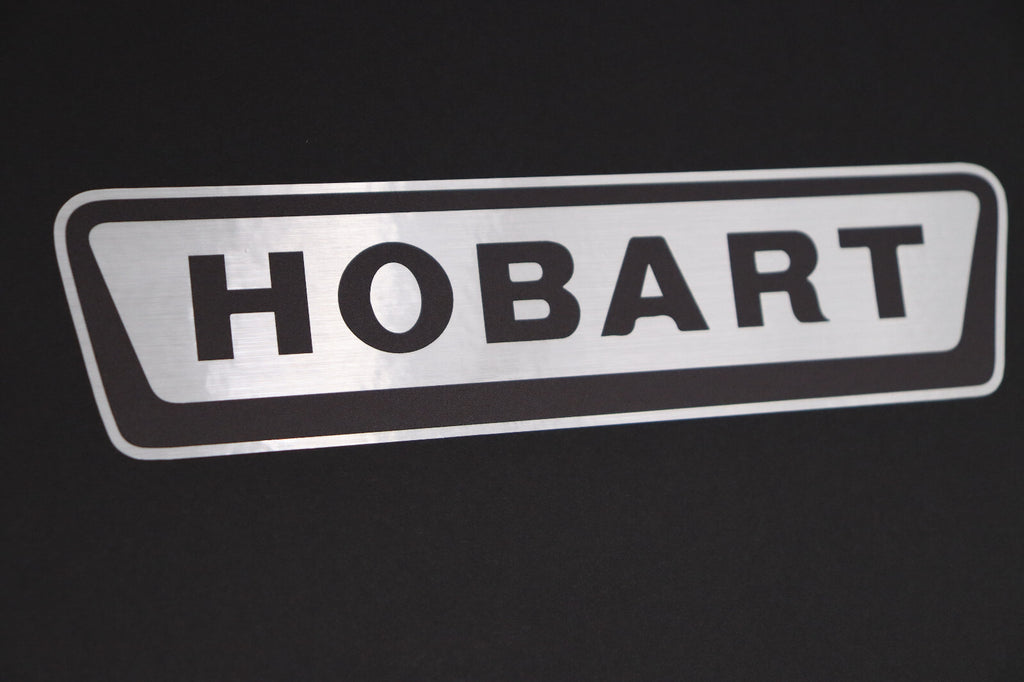 Vintage Hobart Decal On Brushed Film. Antique Hobart Decal 7.25x1.75