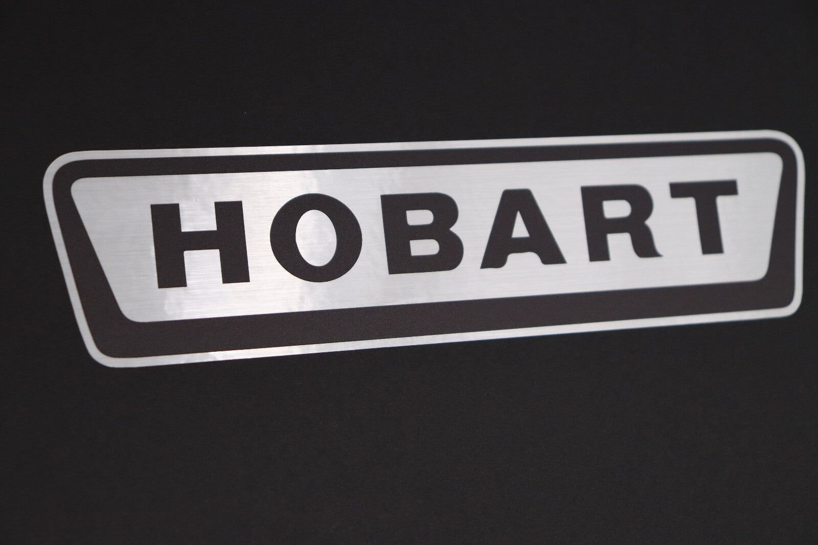 Vintage Hobart Decal On Brushed Film. Antique Hobart Decal 7.25x1.75