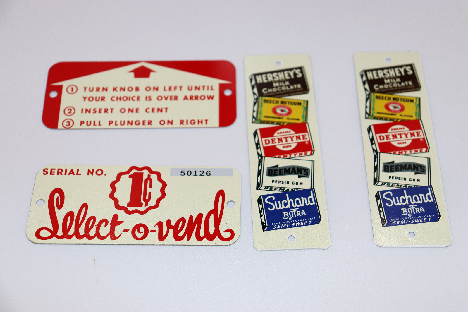 Select-O-Vend 1 cent vending machine Decals