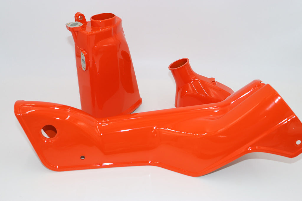 1976 1977 Honda CT90 Down Tube Cover, Air Box, & Battery Cover SHINY ORANGE