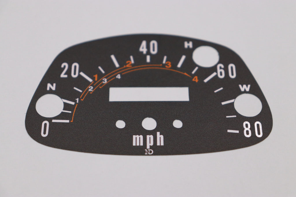 1972 Honda CT90 Speedometer Decal, Trail 90 Speedometer Decal