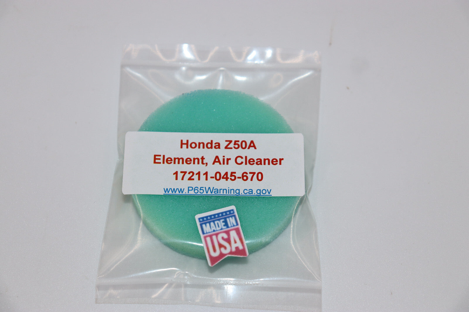 1968-1971 Honda Z50A Filter Element 17211-045-670  New Pre-Oiled K0-K2