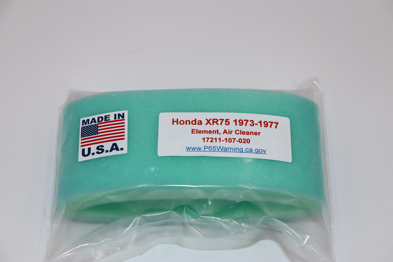New Air Cleaner Filter Element HONDA 1977 XR75 Model