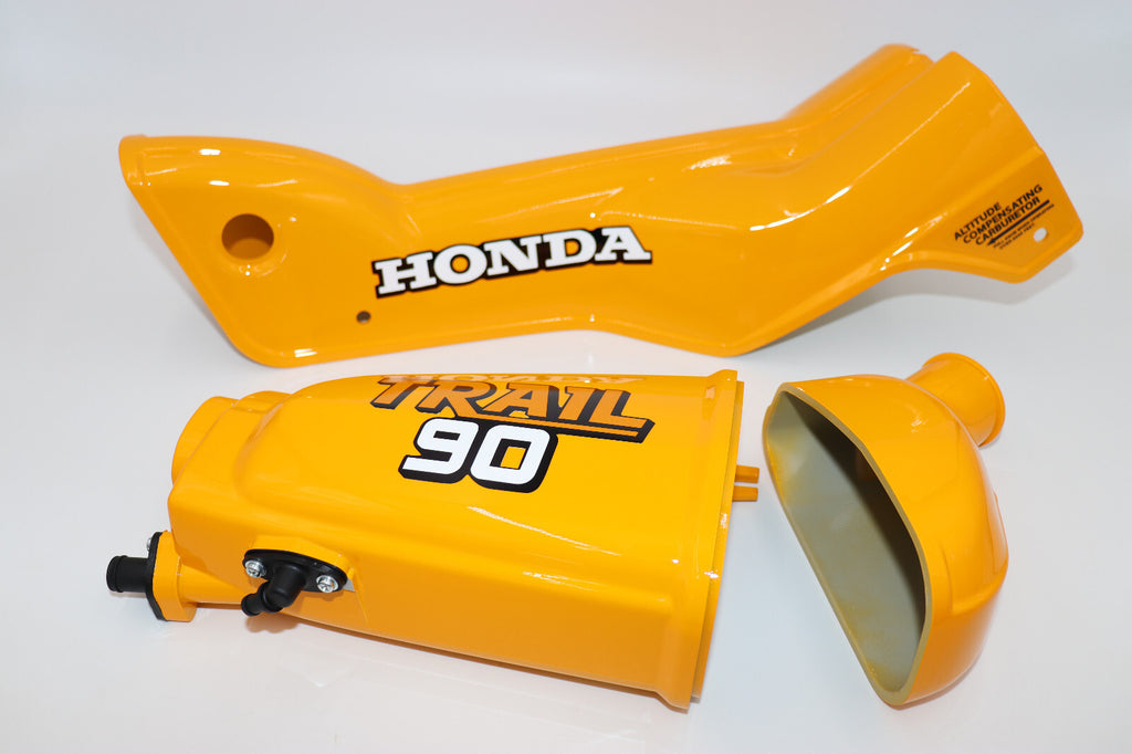 1978 Honda CT90 Down Tube Cover & Air Filter Box BRIGHT YELLOW Trail90 1978