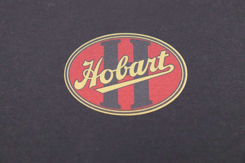 Hobart Decal on GOLD Film Vintage Coffee Grinder Decal