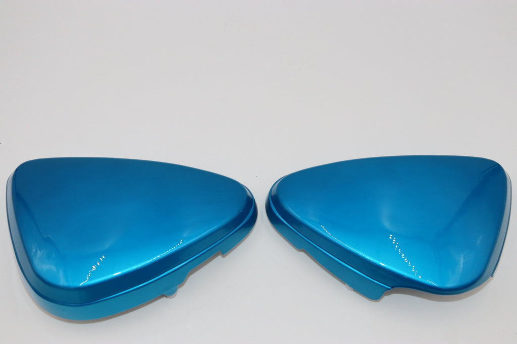 1975 Honda XL70 Frame Side Covers Left & Right CANDY RIVIERA BLUE