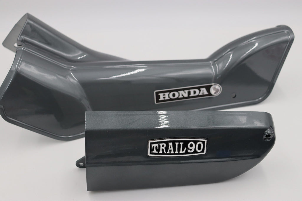 1969 Honda CT90 K1b Down Tube Cover & Air Box Dark Gray Metallic with Decals