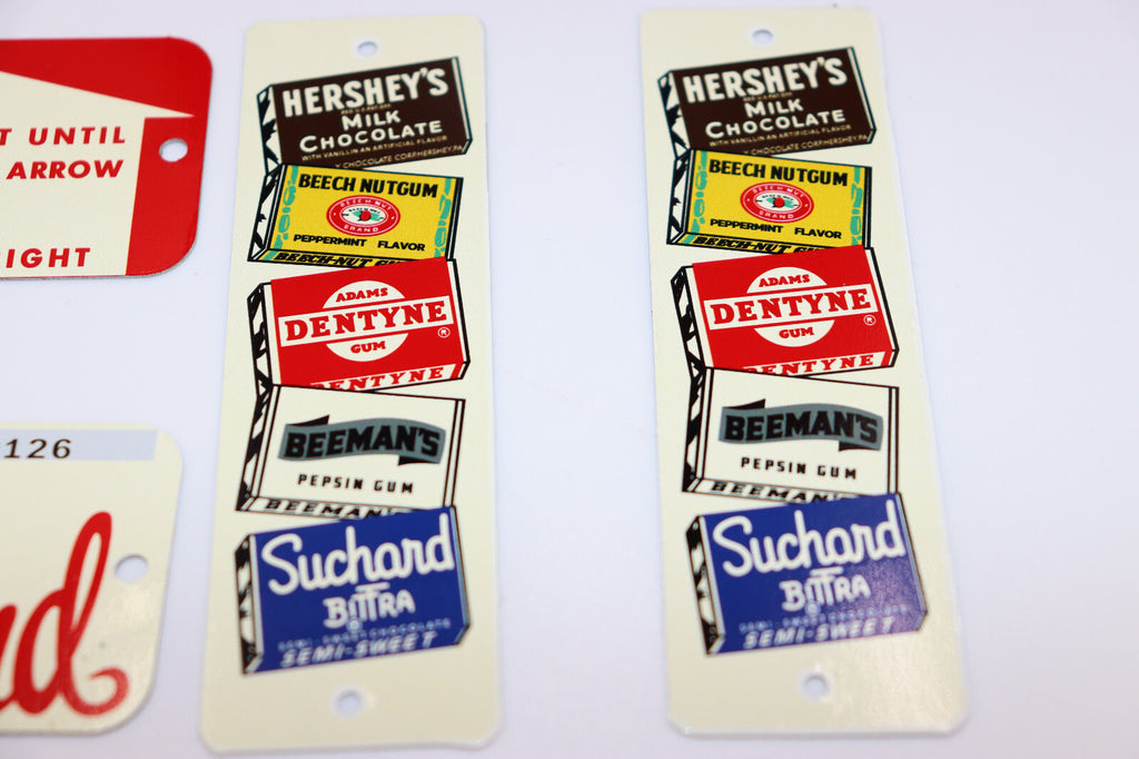 Vintage Candy vending machine Decals with Rivets