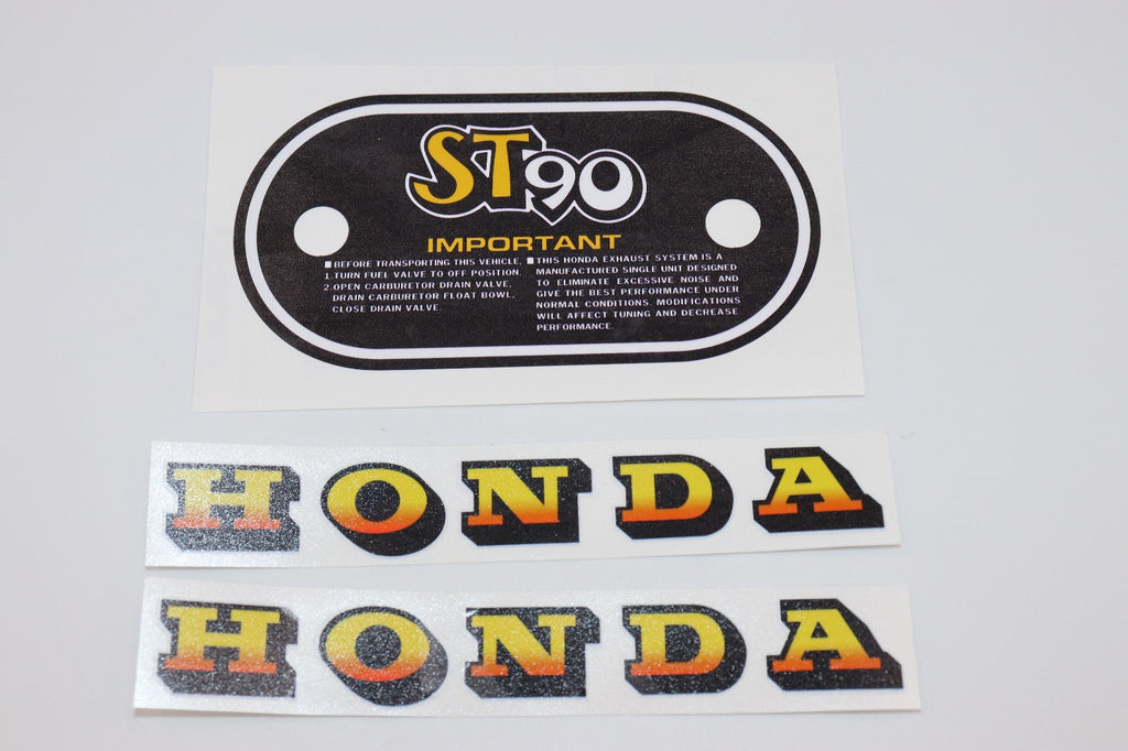 Honda ST90 K0 Frame & Air Cleaner Decal Set 1973 Honda ST90