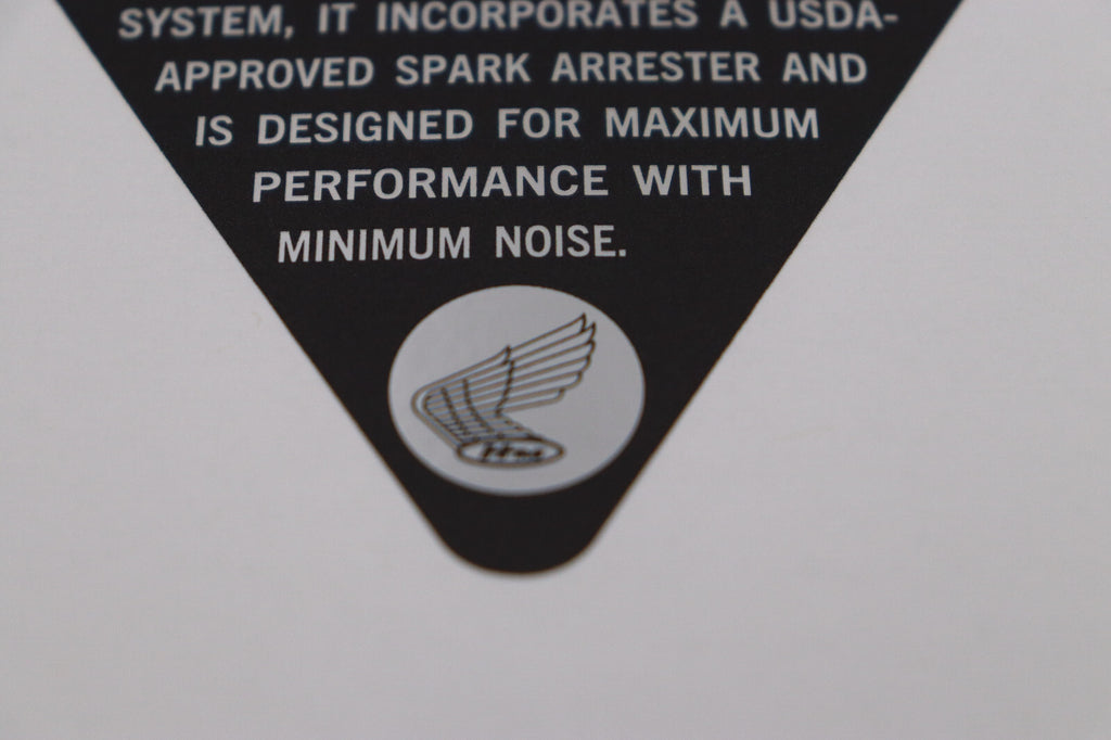 1969 Honda SL90 Side Cover Decal. Muffler Caution Decal SL 90 87504-074-000