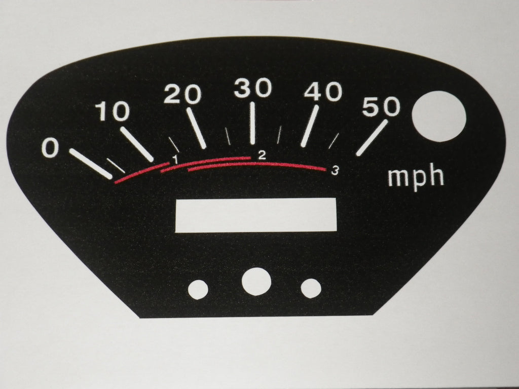 Honda CT70 Speedometer Face Plate Three Speed, Trail 70 Speedometer 3 Speed