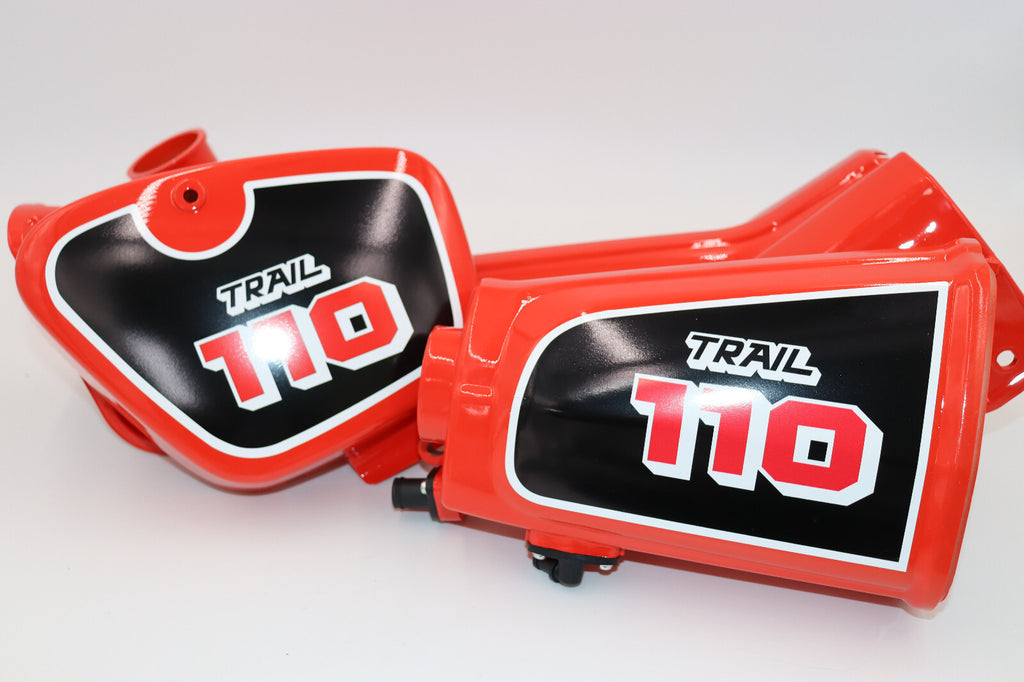1980-1981 Honda TRAIL110 Down Tube Cover, Air Box, & Battery Cover TAHIATIAN RED