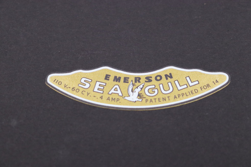 NEW Antique Emerson Seagull Desktop Fan Decal, Vintage Emerson Fan