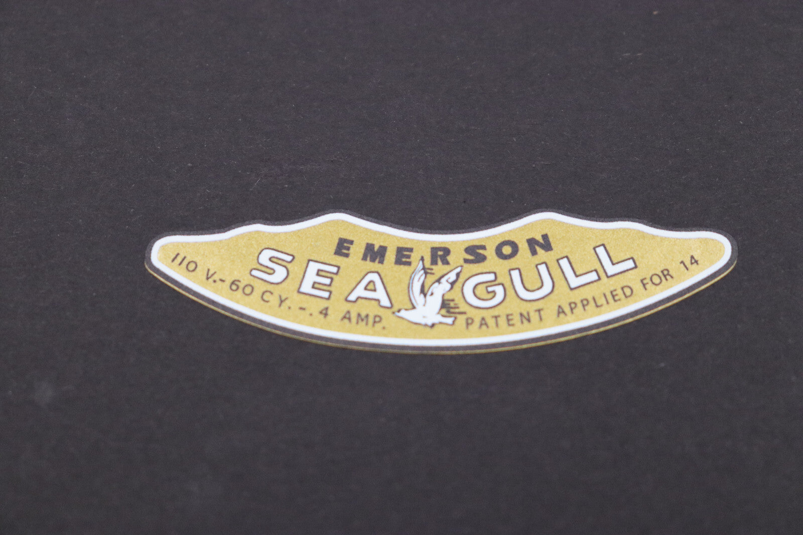 NEW Antique Emerson Seagull Desktop Fan Decal, Vintage Emerson Fan