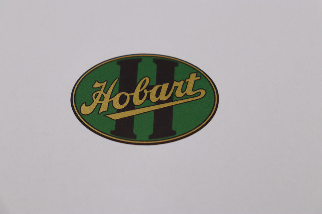 Antique Hobart Coffeee Grinder GREEN Decal. Vintage Hobart Decal On GOLD Film.