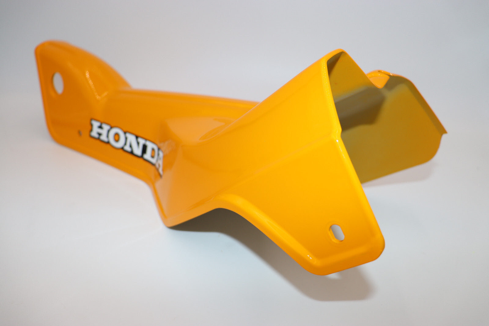 1978 Honda TRAIL90 DOWN TUBE COVER w/ Decal Installed BRIGHT YELLOW OEM Matched