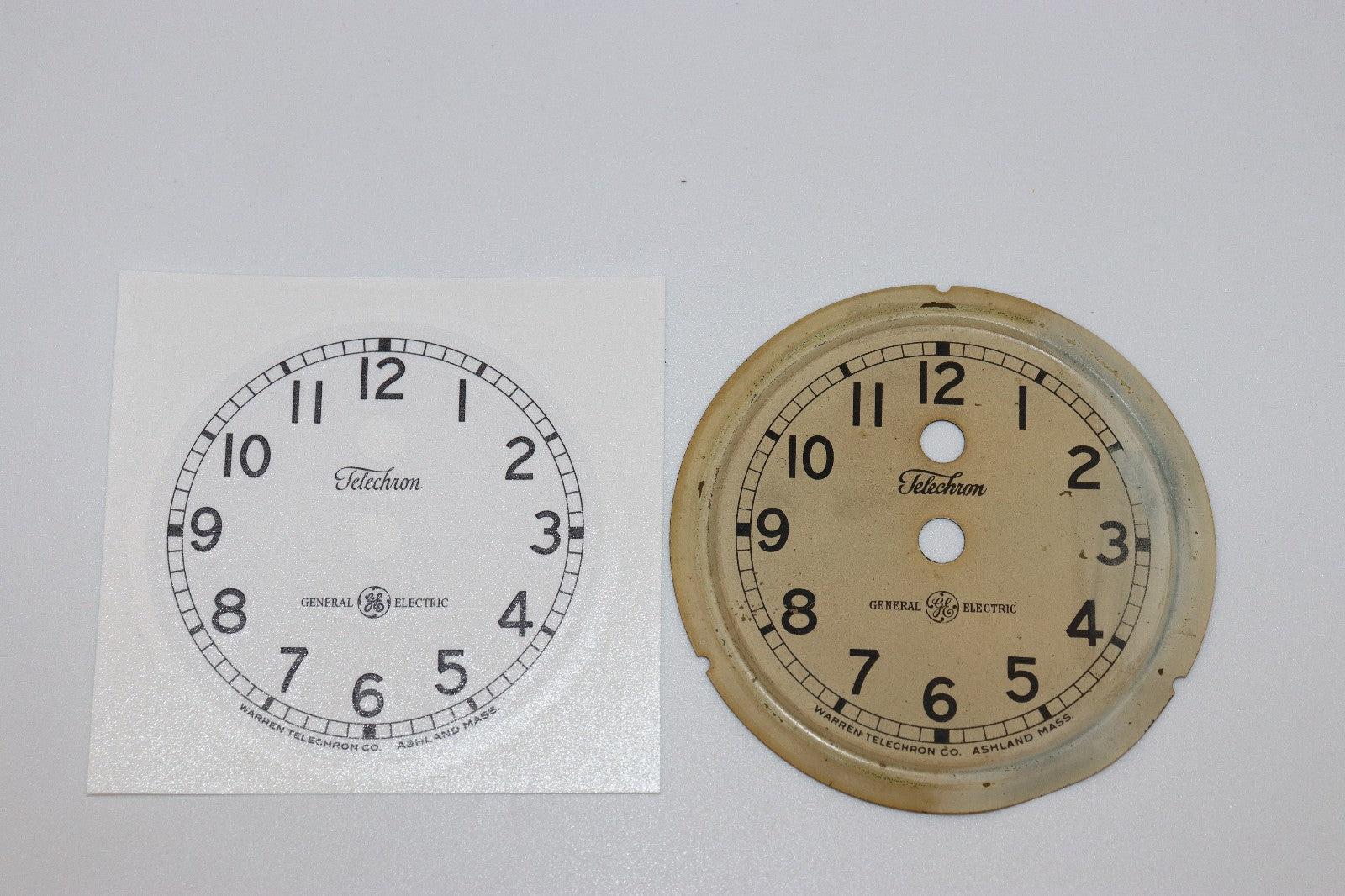 Vintage GE Telechron Refrigerator Clock  Face Decal GE Monitor Top (Decal Only)