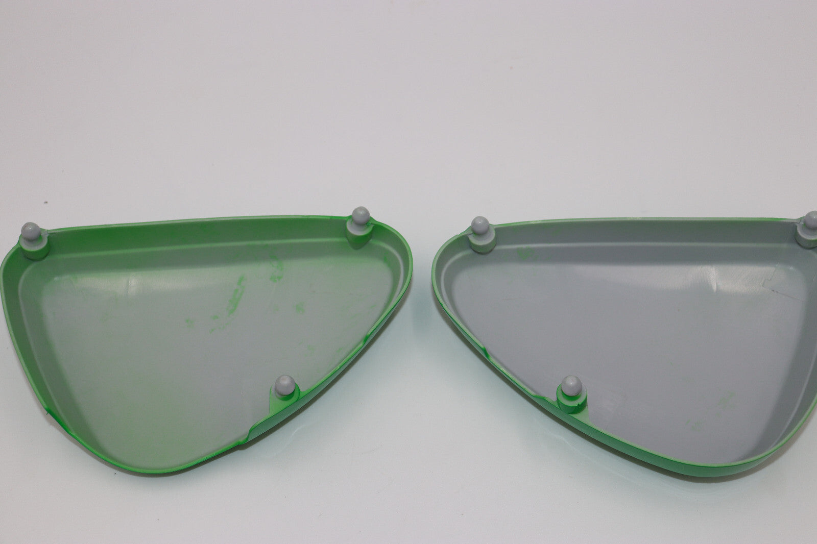 1976 Honda XL70 Frame Side Covers Reproduction Plastic MIGHTY GREEN with Decals