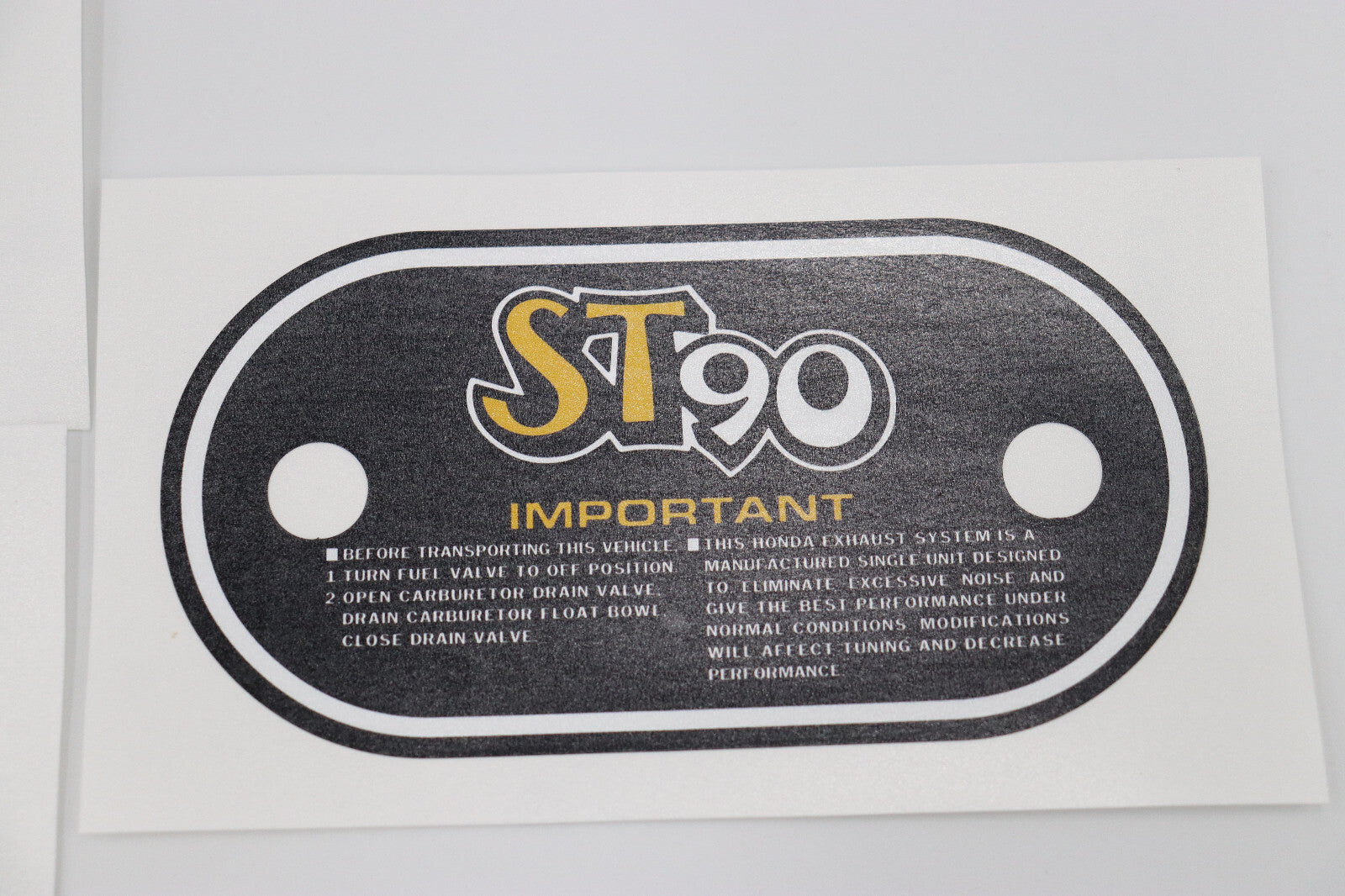 Honda ST90 K2 Frame & Air Cleaner Decal Set 1975 Honda ST90