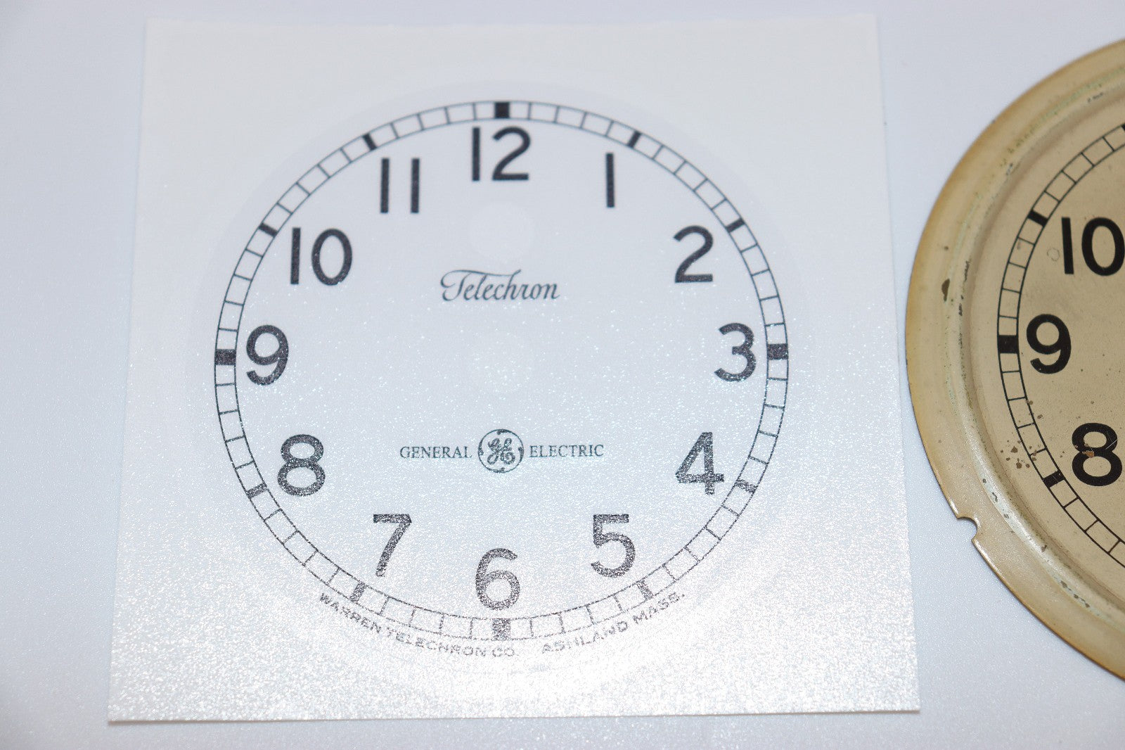 Antique GE Monitor Top Refrigerator Clock Face Decal (Decal Only)