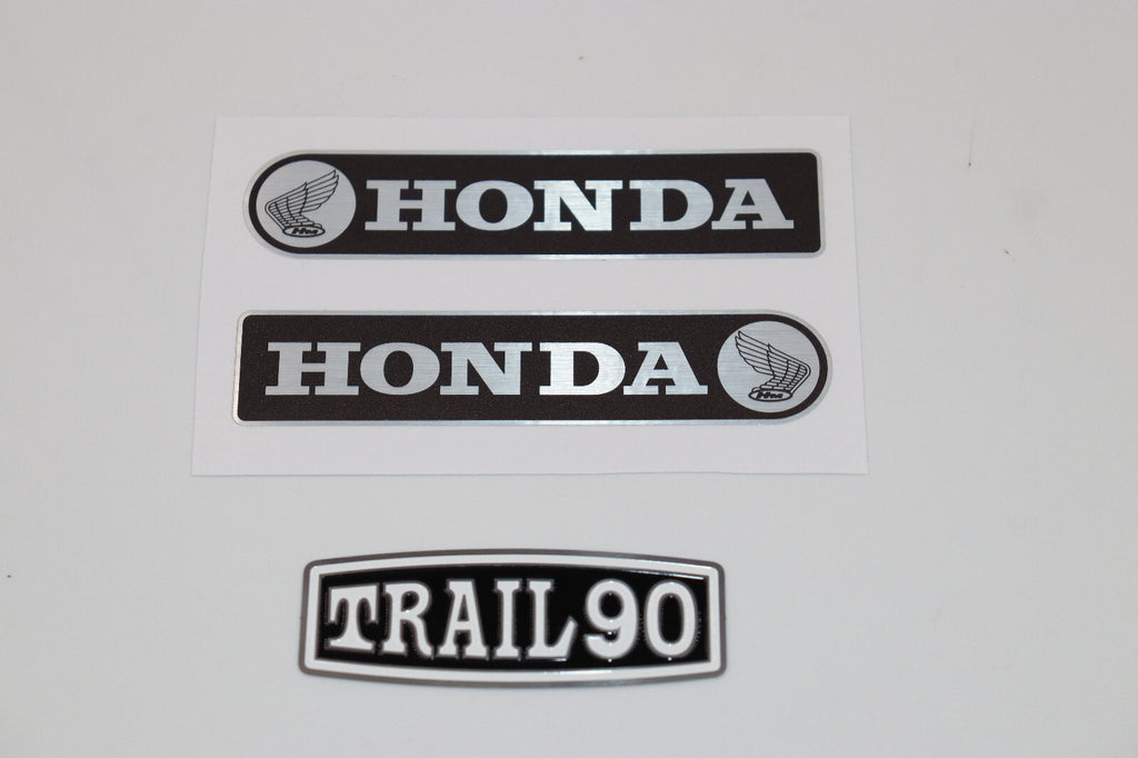 CT90 K1 DOWN TUBE COVER Decals & Air Box Emblem Set