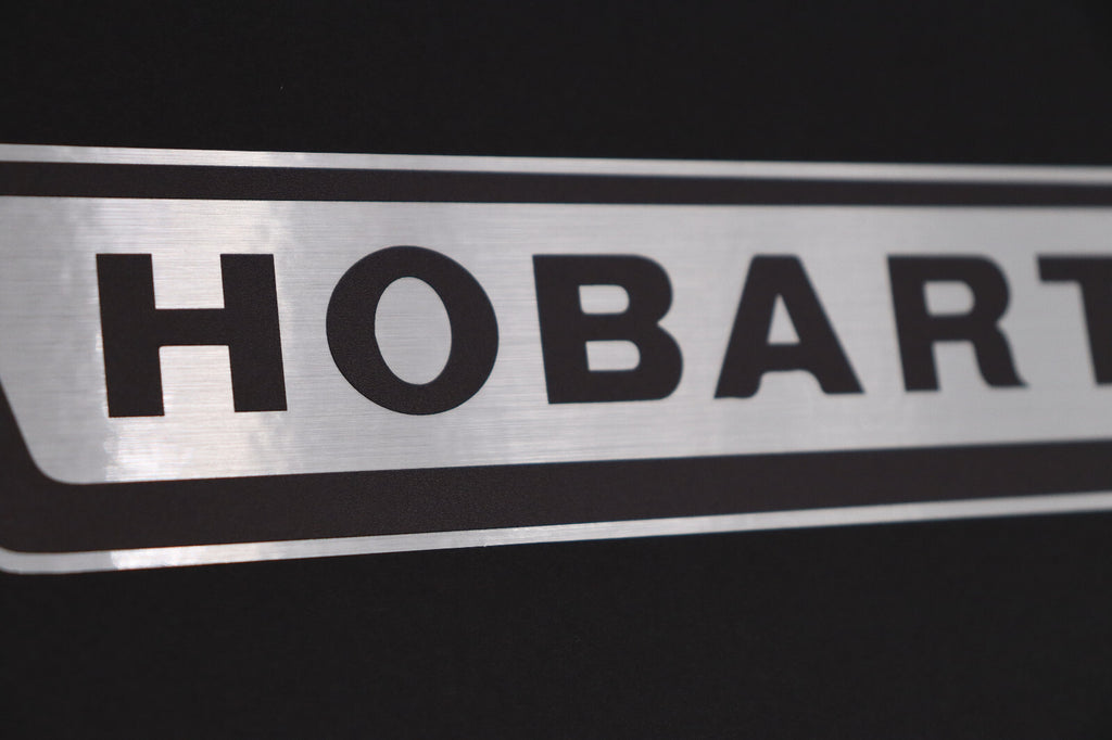 Vintage Hobart Decal On Brushed Film. Antique Hobart Decal 7.25x1.75