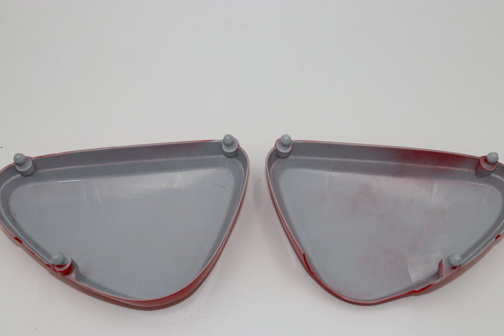 Honda SL70 Frame Side Covers Left & Right Reproduction Plastic LIGHT RUBY RED