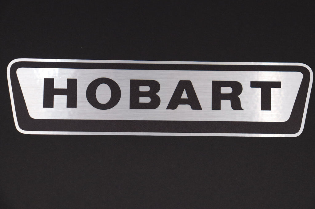 Vintage Hobart Decal On Brushed Film. Antique Hobart Decal 7.25x1.75