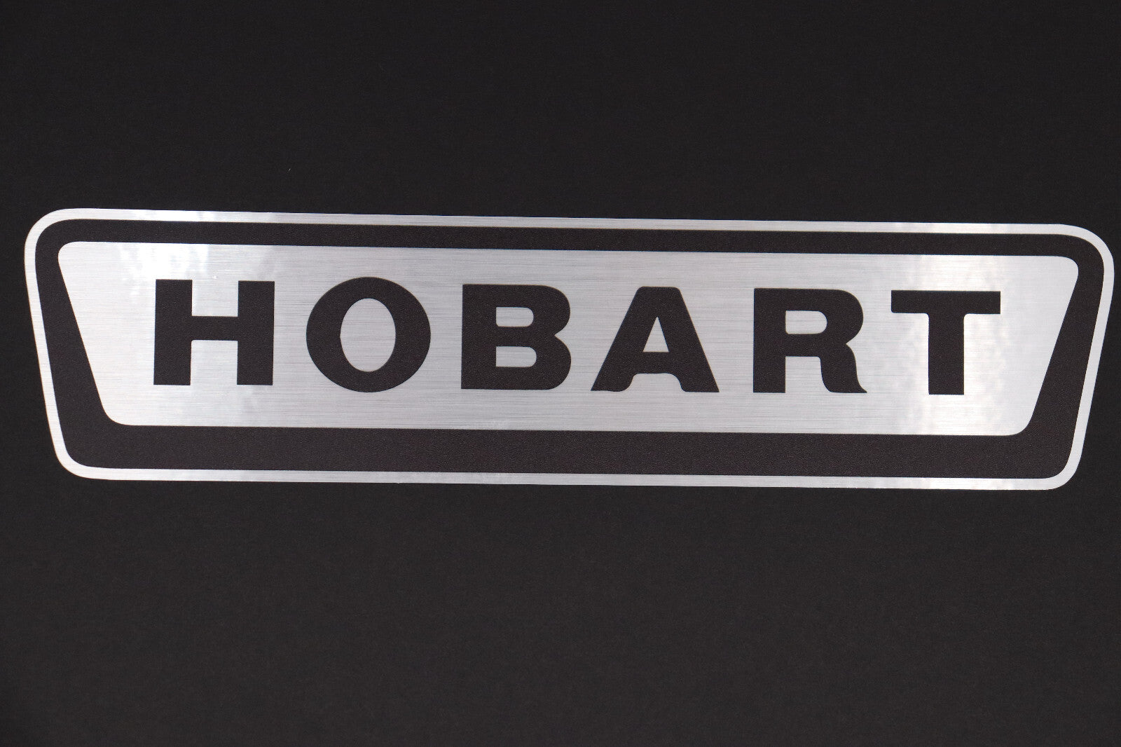 Vintage Hobart Decal On Brushed Film. Antique Hobart Decal 7.25x1.75