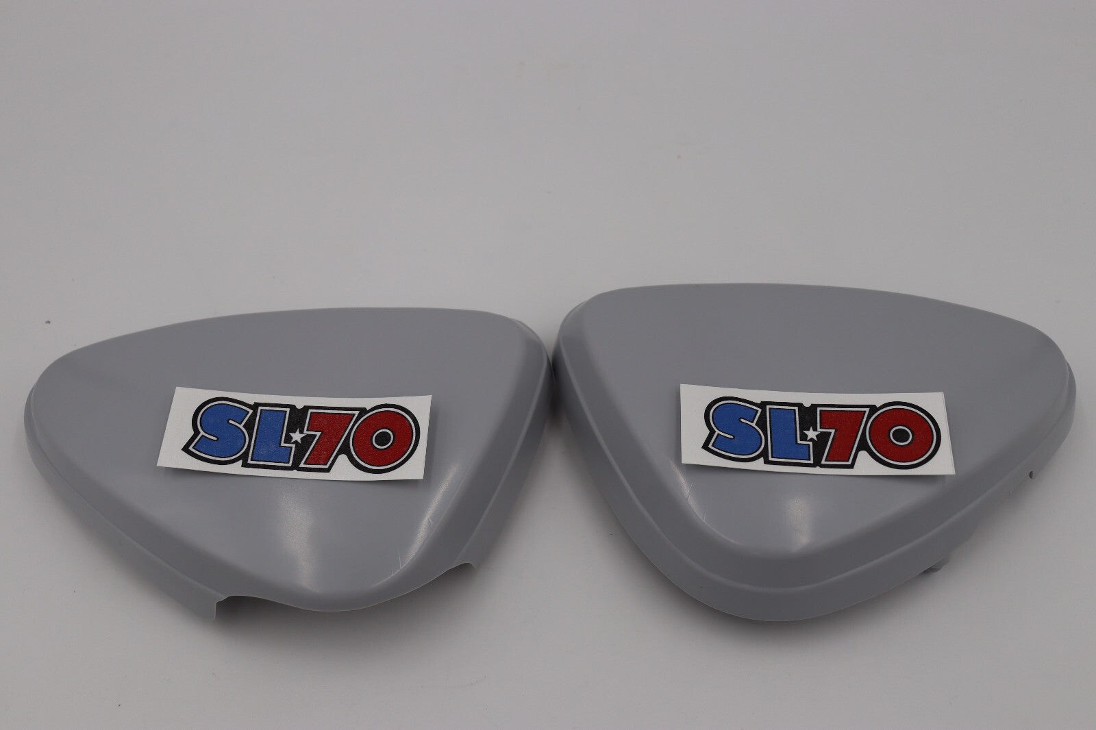 1971 Honda SL70 K0 Frame Side Covers Left & Right UNPAINTED with DECALS