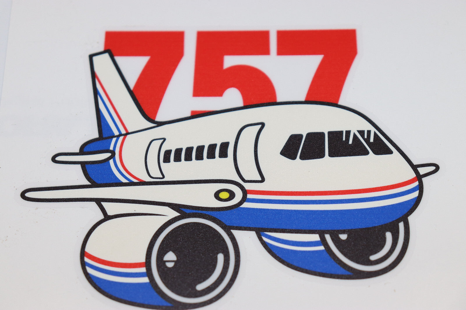 Boeing 757 decal On Clear Vinyl