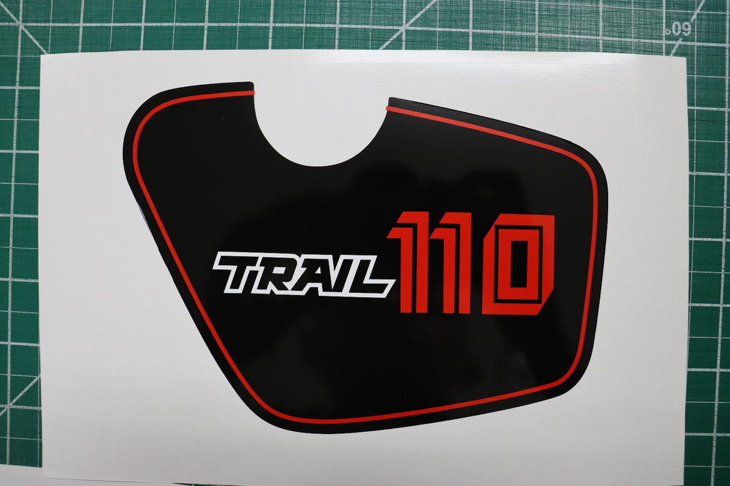 1984 Honda CT110 Battery Cover & Air Filter Box  Decal, TRAIL 110