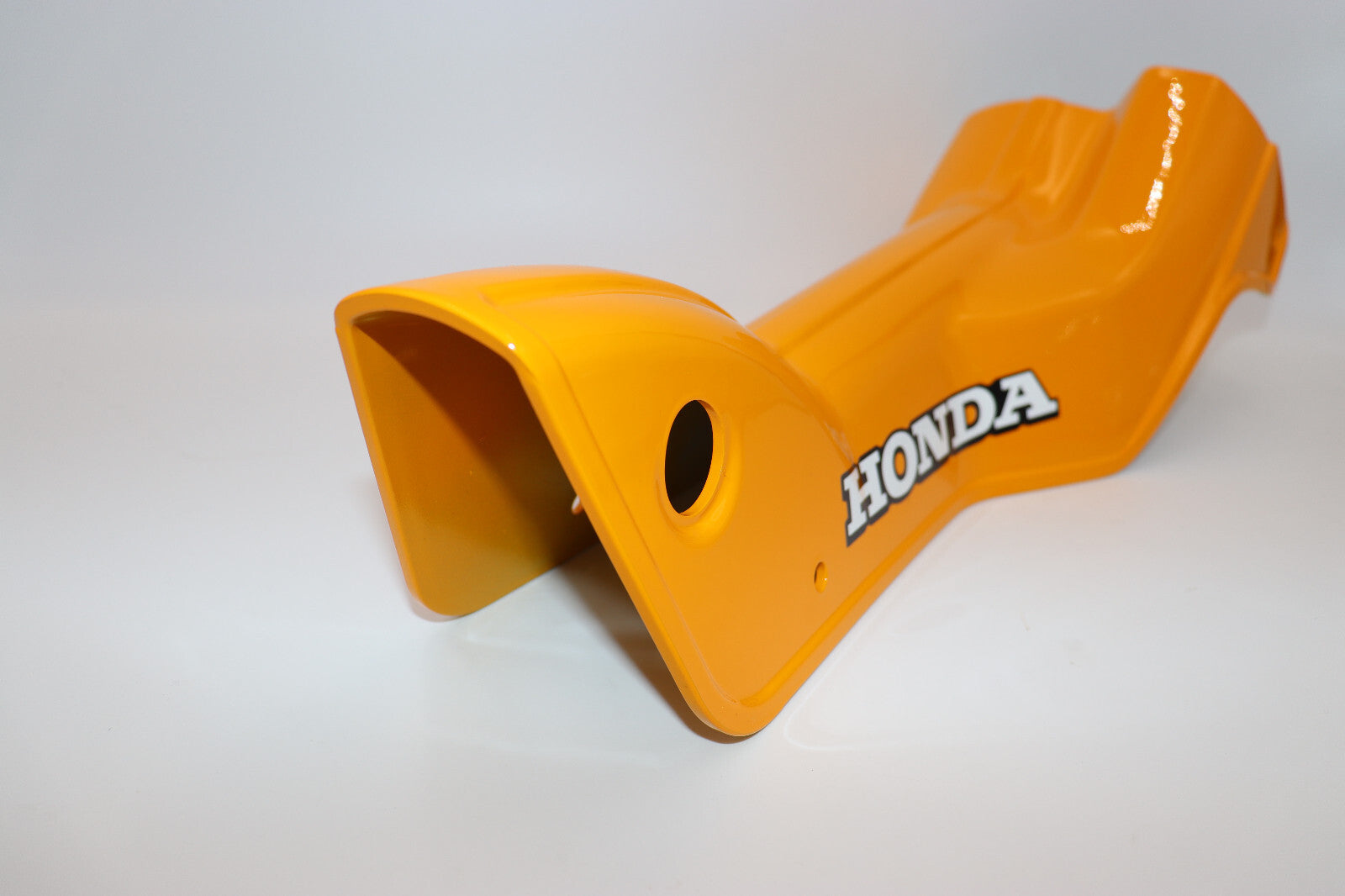 HONDA CT90 1978 DOWN TUBE COVER w/ Decal Installed BRIGHT YELLOW OEM Matched