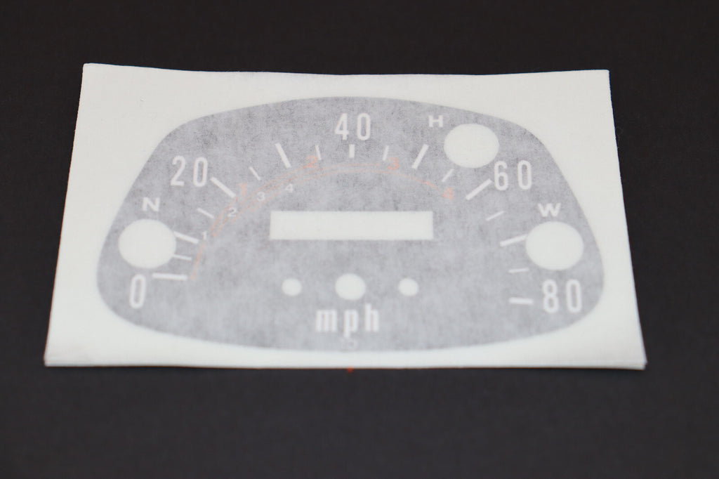 1971 Honda CT90 Speedometer Decal, Trail 90 Speedometer Decal