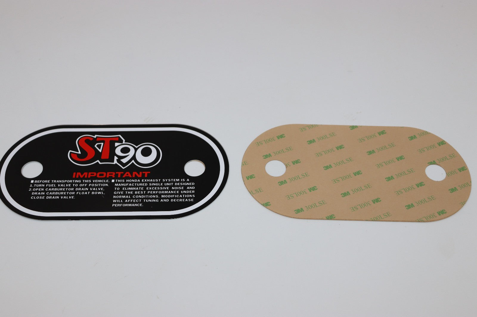 1973 Honda ST90 Air Cleaner Decal on Aluminum Plate RED